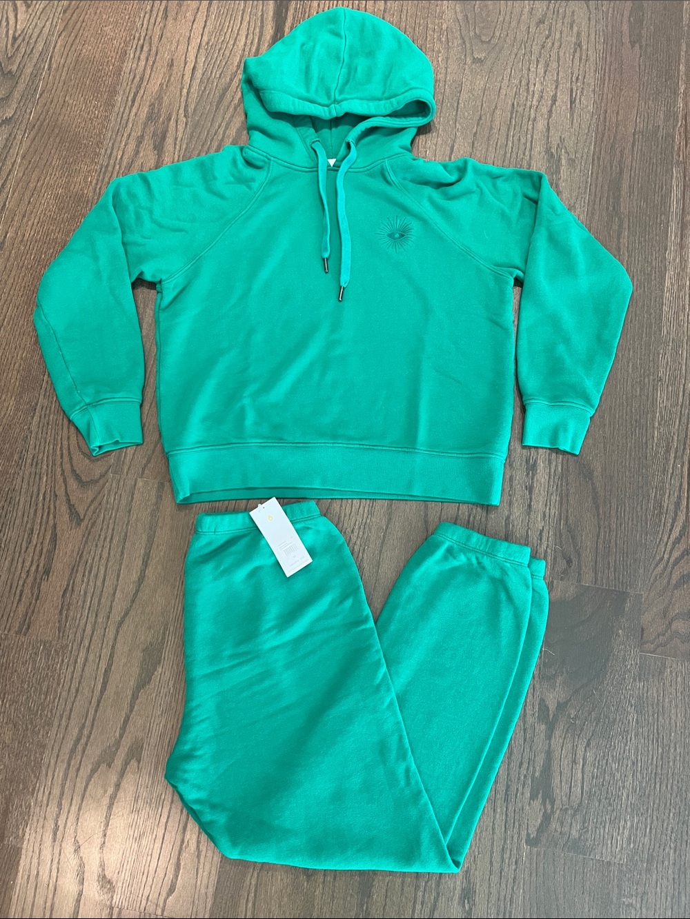 Spiritual Gangster Green Seeing Eye Luna Hooded Sweatshirt & Jogger Set
